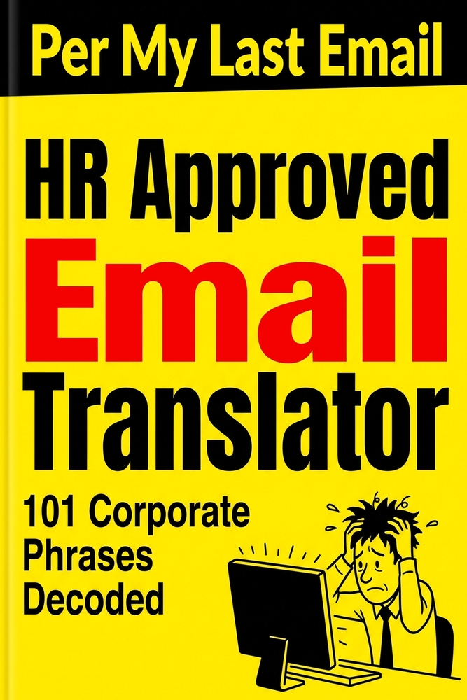HR Approved Email Translator: Per My Last Email & 101 Corporate Phrases Decoded: Funny White Elephant Office Gifts for Coworkers - Secret Santa Gag Id cover