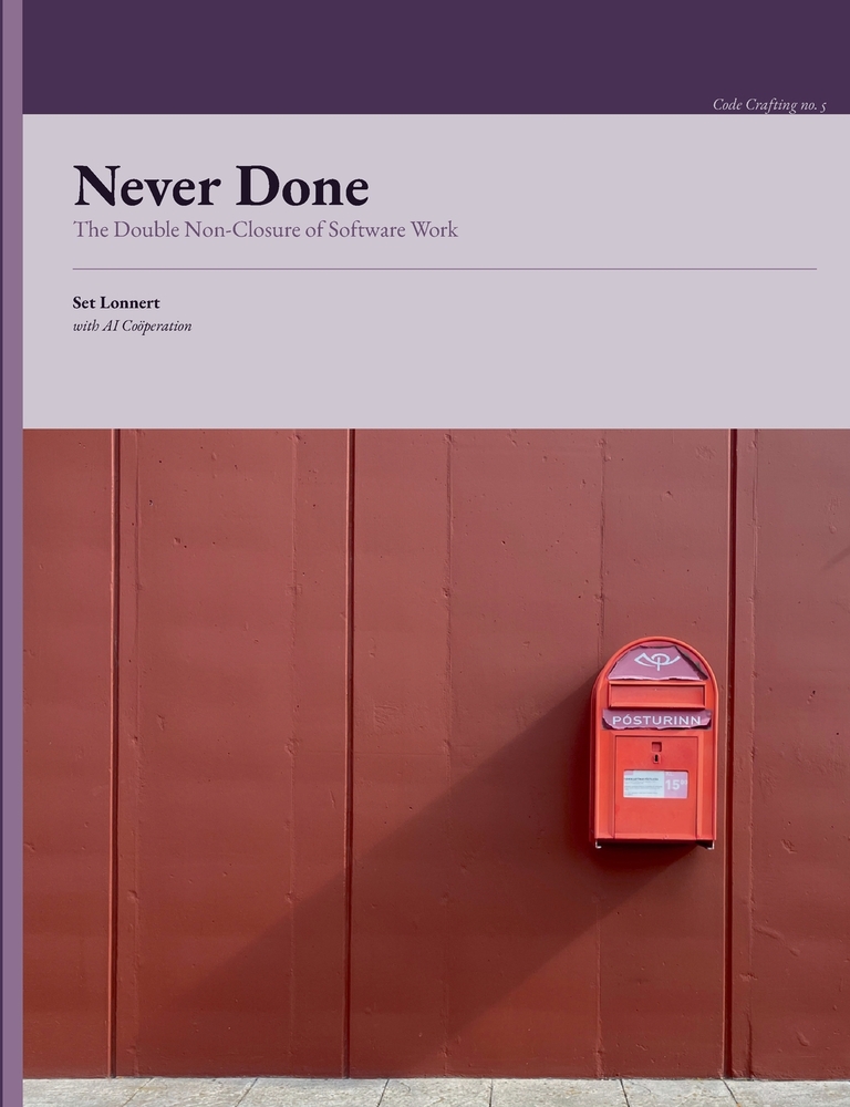 Never Done: The Double Non-Closure of Software Work cover