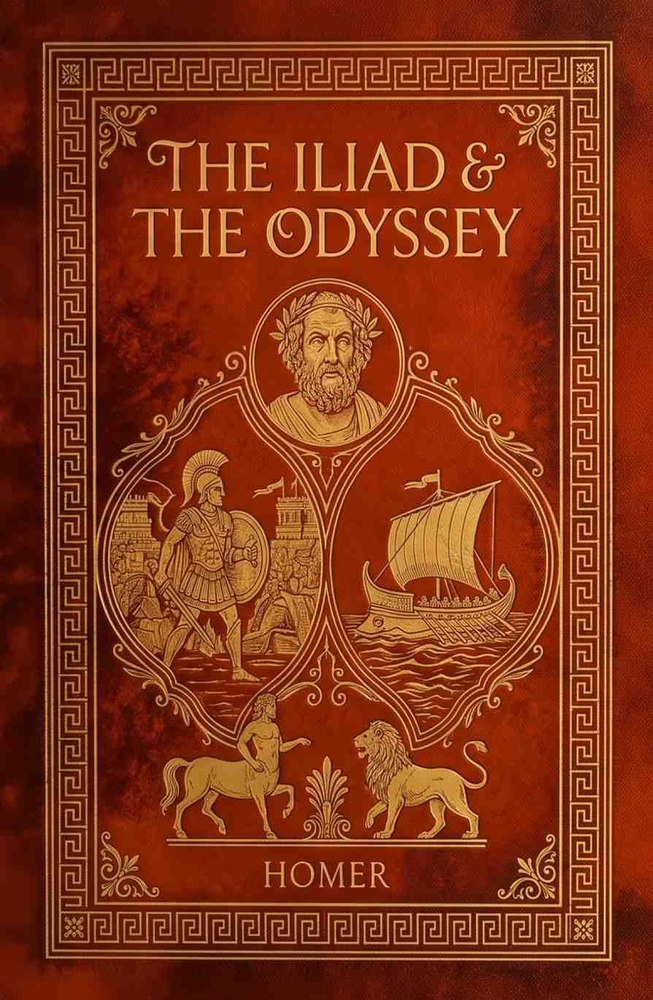 The Iliad and the Odyssey (Deluxe Hardcover Edition) Collector's Classic Premium Gift Edition cover