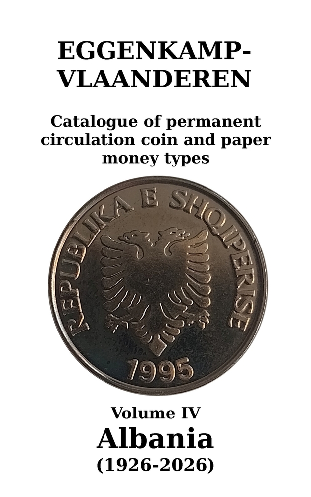 Albania (1926-2026): Catalogue of permanent circulation coin and paper money types cover