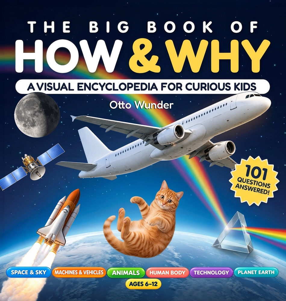 The Big Book of How & Why: A Visual Encyclopedia for Curious Kids Ages 6-12: 101 Questions & Answers About Science, Space, Animals, Human Body, Machin cover