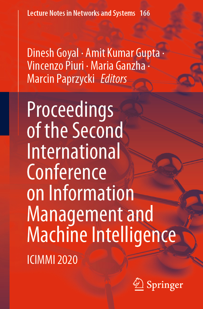 Proceedings of the Second International Conference on Information Management and Machine Intelligence: ICIMMI 2020 cover
