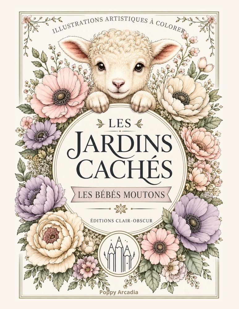 Les Jardins Cachés - Les Bébés Moutons: Illustrations artistiques à colorer cover