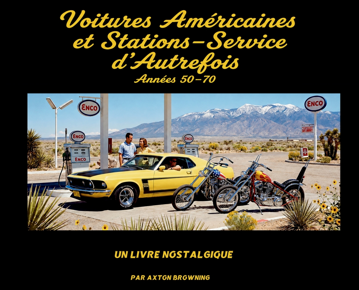Voitures Américaines et Stations-Service d'Autrefois: Années 50-70 - Un voyage visuel dans l'Amérique du chrome et de l'essence cover