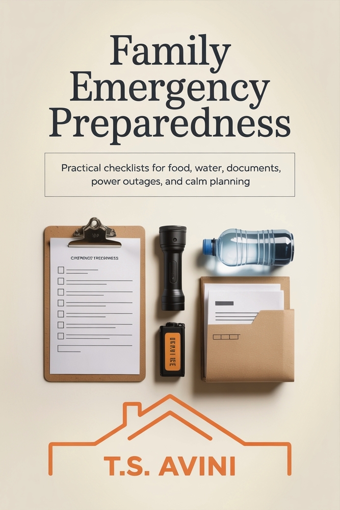 Family Emergency Preparedness: Practical checklists for food, water, documents, power outages, and calm planning cover