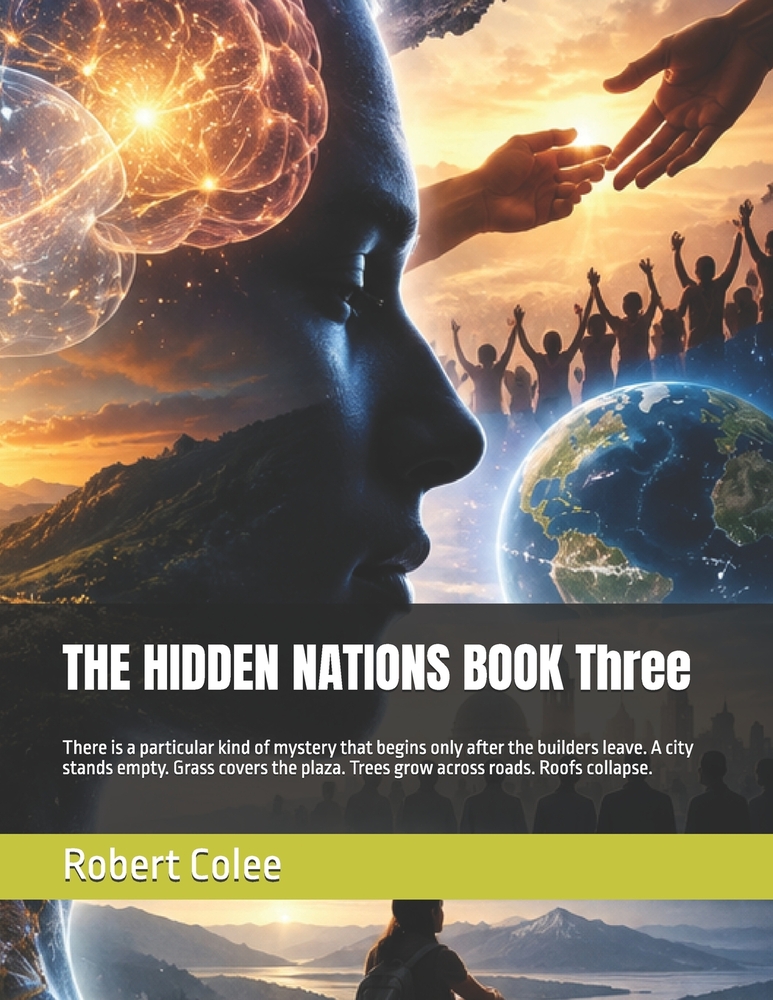 THE HIDDEN NATIONS BOOK Three: There is a particular kind of mystery that begins only after the builders leave. A city stands empty. Grass covers the cover