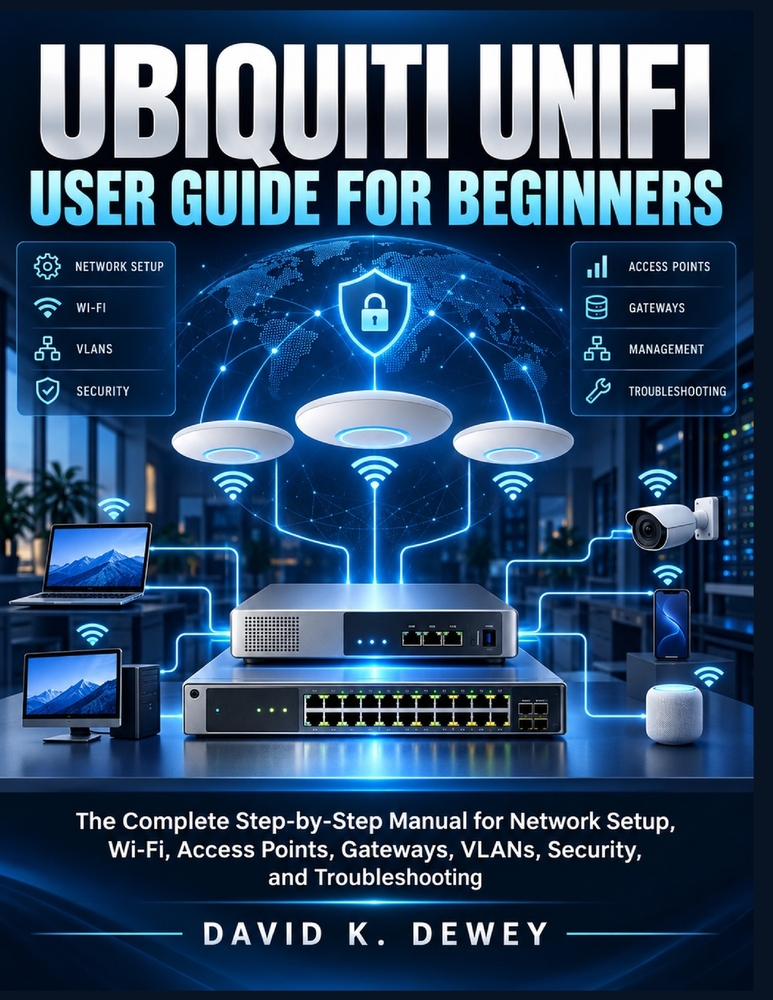 Ubiquiti UniFi User Guide for Beginners: The Complete Step-by-Step Manual for Network Setup, Wi-Fi, Access Points, Gateways, VLANs, Security, and Trou cover
