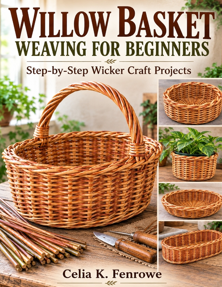 Willow Basket Weaving For Beginners: Step-by-Step Wicker Craft Projects cover