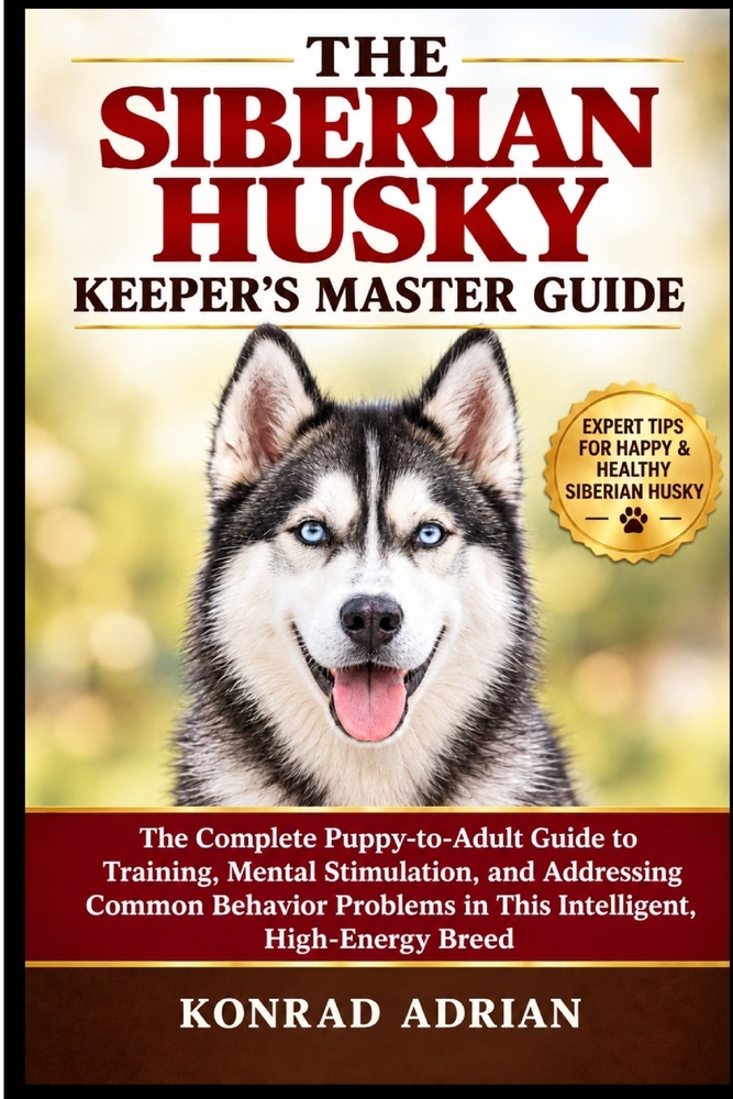 The Siberian Husky Keeper's Master Guide: The Complete Puppy-to-Adult Guide to Training, Mental Stimulation, and Addressing Common Behavior Problems i cover