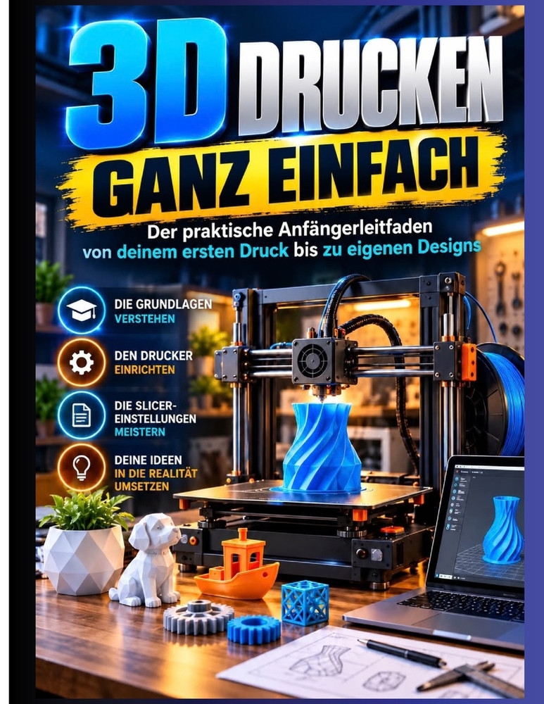3D-Druck Ganz einfach: Ein praktischer Leitfaden für Anfänger - vom ersten Druck bis zur Erstellung Ihres eigenenDiewn designs cover