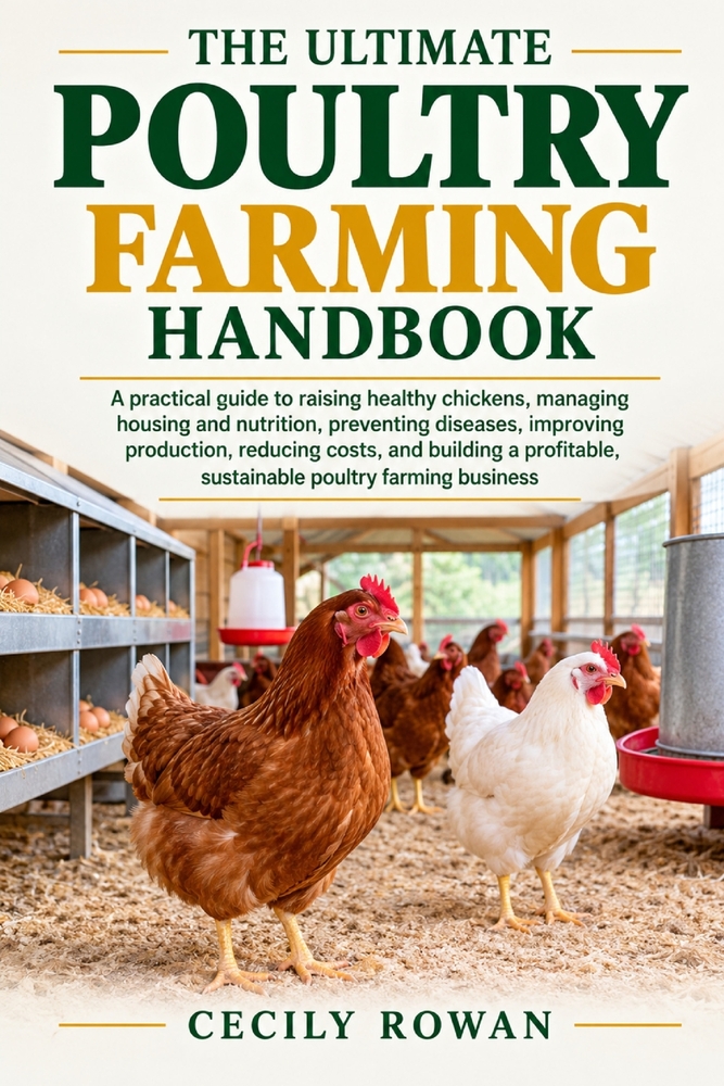 The Ultimate Poultry Farming Handbook: A practical guide to raising healthy chickens, managing housing and nutrition, preventing diseases, improving p cover