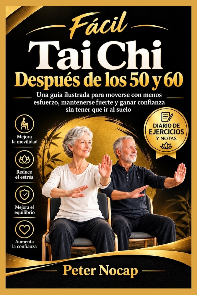 SILLA DE TAI CHI Después de los 50 y 60 años: Una guía ilustrada para moverse con menos esfuerzo, mantenerse fuerte y ganar confianza sin tener que ti cover
