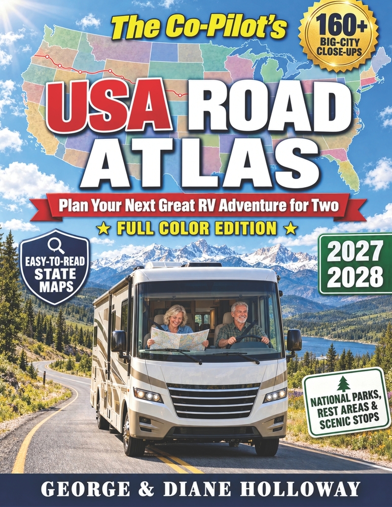 The Co-Pilot's USA Road Atlas: Plan Your Next Great RV Adventure for Two Easy-to-Read State Maps and 160+ Big-City Close-Ups, with National Parks, Res cover
