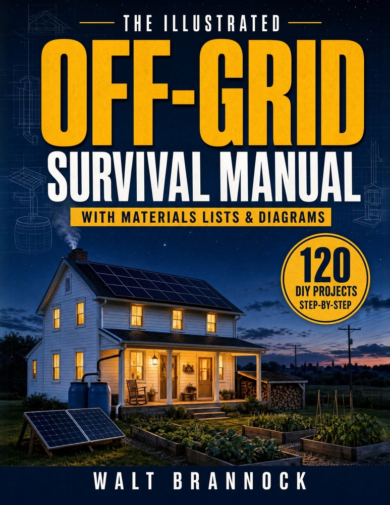 The Illustrated Off-Grid Survival Manual: 120 Step-by-Step DIY Projects With Materials Lists and Diagrams to Keep the Power On, the Water Clean and th cover