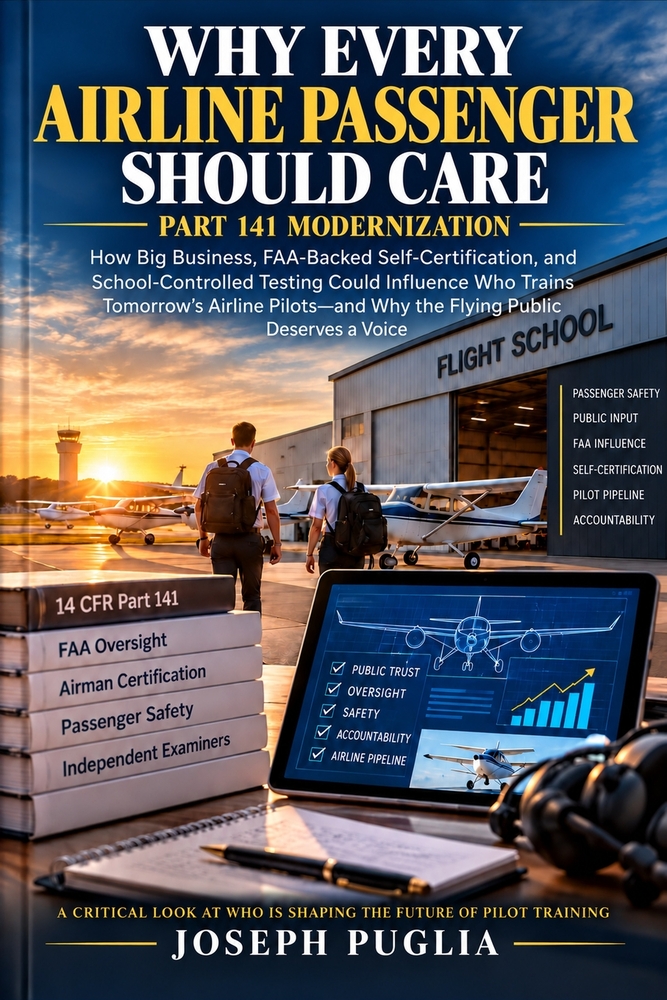 Why Every Airline Passenger Should Care Part 141 Modernization: How Big Business, FAA-Backed Self-Certification, and School-Controlled Testing Could I cover