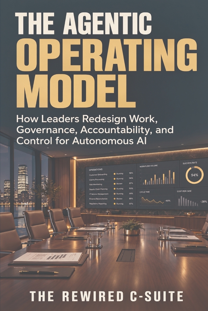 The Agentic Operating Model: How Leaders Redesign Work, Governance, Accountability, and Control for Autonomous AI cover