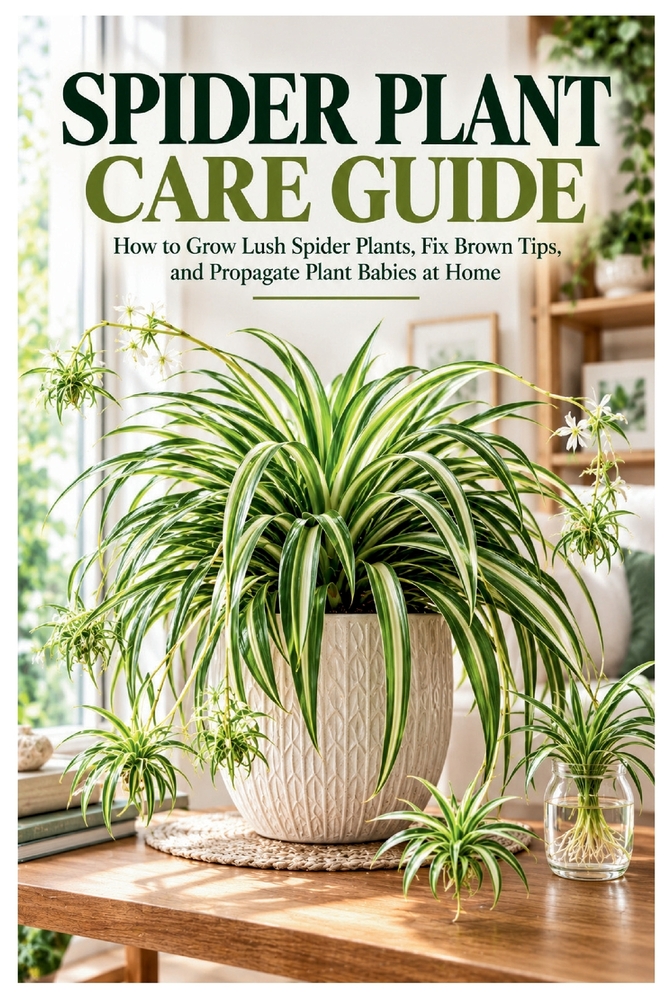 Spider Plant Care Guide: How to Grow Lush Spider Plants, Fix Brown Tips, and Propagate Plant Babies at Home cover