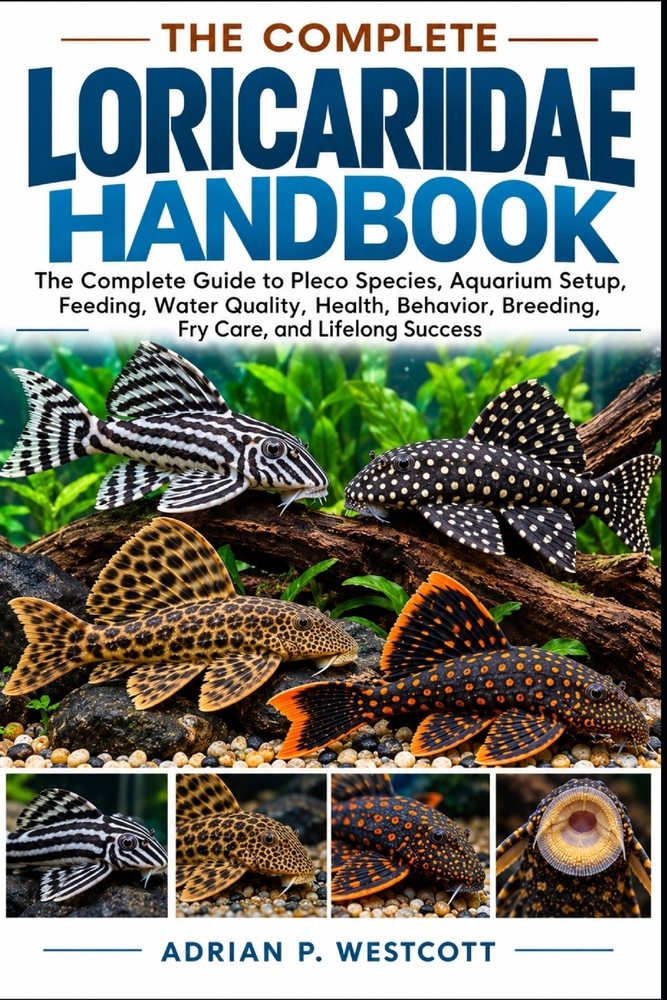 The Complete Loricariidae Handbook: The Complete Guide to Pleco Species, Aquarium Setup, Feeding, Water Quality, Health, Behavior, Breeding, Fry Care, cover