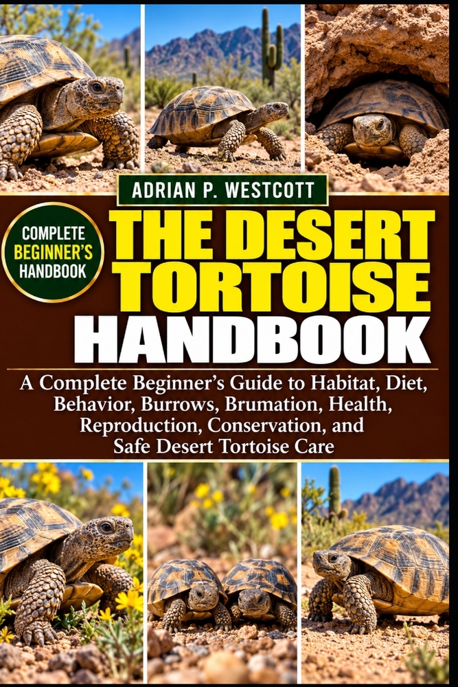 The Desert Tortoise Handbook: A Complete Beginner's Guide to Habitat, Diet, Behavior, Burrows, Brumation, Health, Reproduction, Conservation, and Safe cover