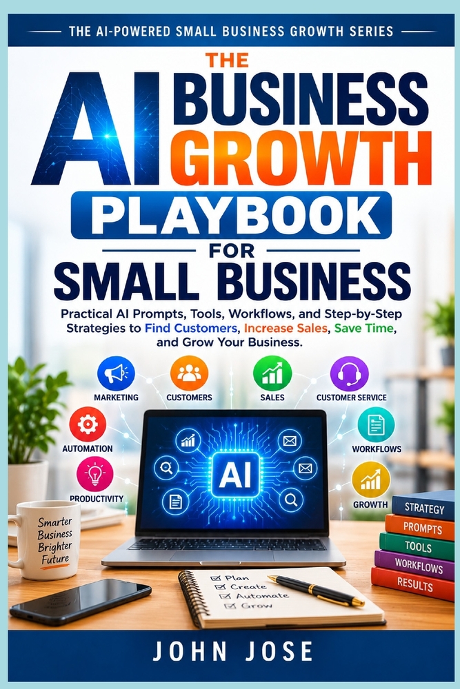 The AI Business Growth Playbook for Small Business: Practical AI Prompts, Tools, Workflows, and Step-by-Step Strategies to Find Customers, Increase Sa cover