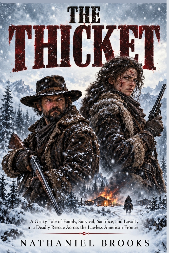 The Thicket: A Gritty Tale of Family, Survival, Sacrifice, and Loyalty in a Deadly Rescue Across the Lawless American Frontier cover