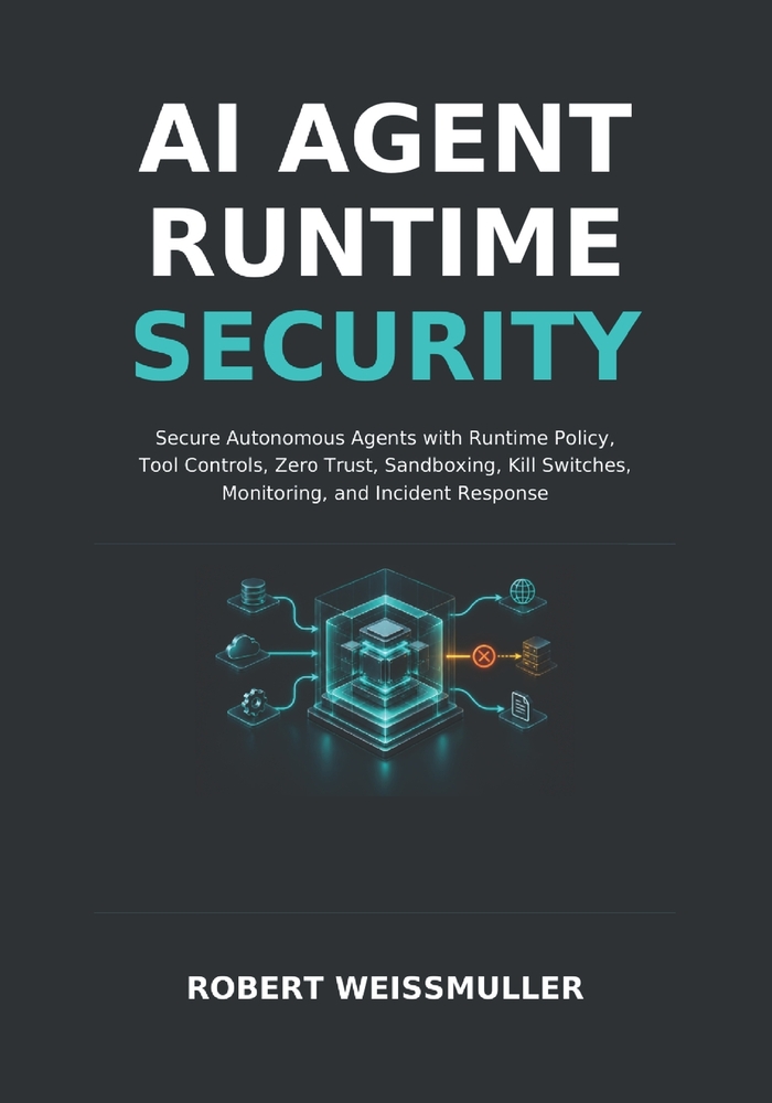 AI Agent Runtime Security: Secure Autonomous Agents with Runtime Policy, Tool Controls, Zero Trust, Sandboxing, Kill Switches, Monitoring, and Inciden cover