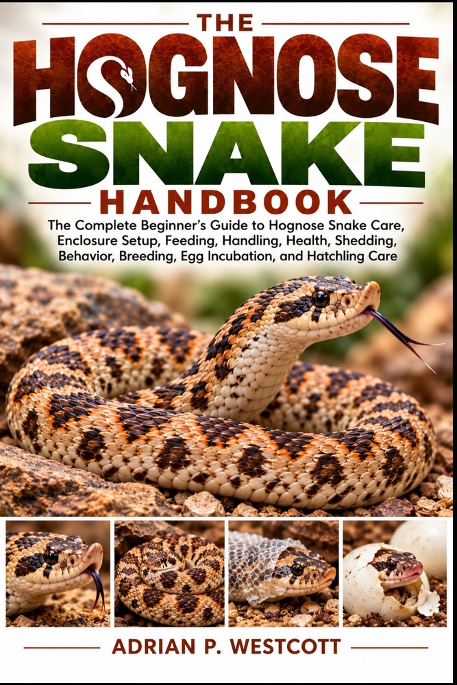 The Hognose Snake Handbook: The Complete Beginner's Guide to Hognose Snake Care, Enclosure Setup, Feeding, Handling, Health, Shedding, Behavior, Breed cover