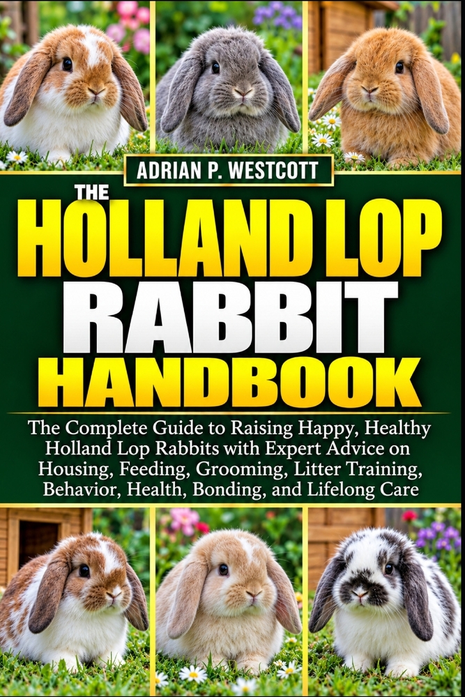 The Holland Lop Rabbit Handbook: The Complete Guide to Raising Happy, Healthy Holland Lop Rabbits with Expert Advice on Housing, Feeding, Grooming, Li cover
