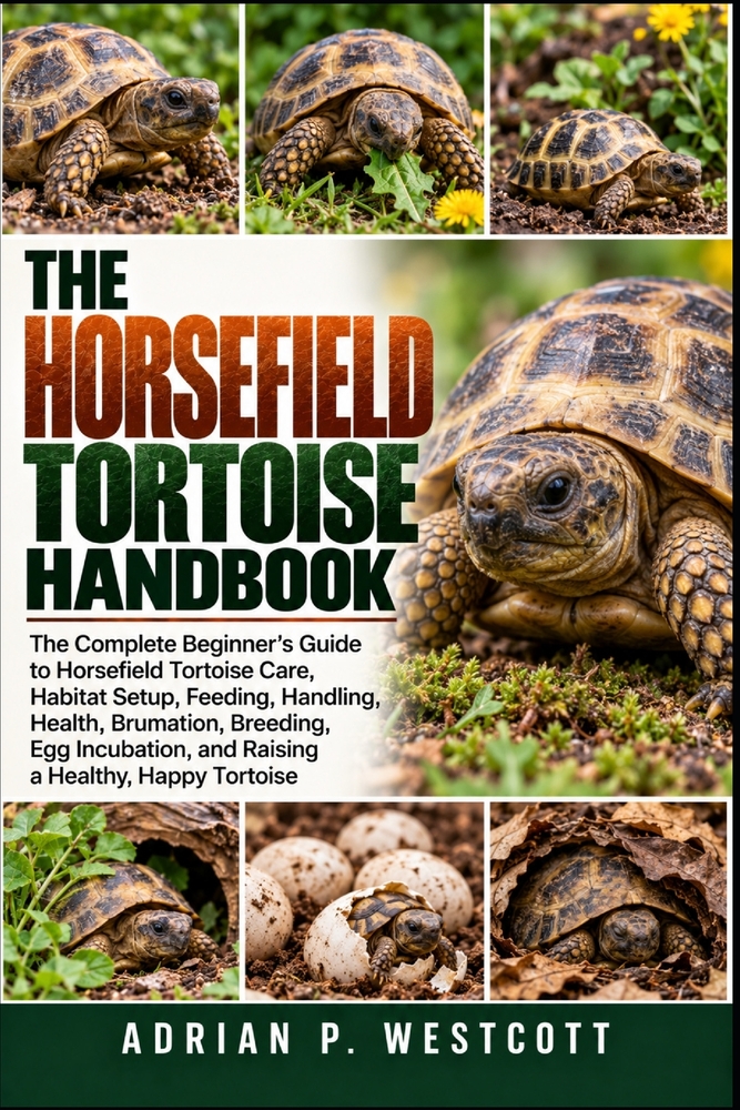 The Horsefield Tortoise Handbook: The Complete Beginner's Guide to Horsefield Tortoise Care, Habitat Setup, Feeding, Handling, Health, Brumation, Bree cover