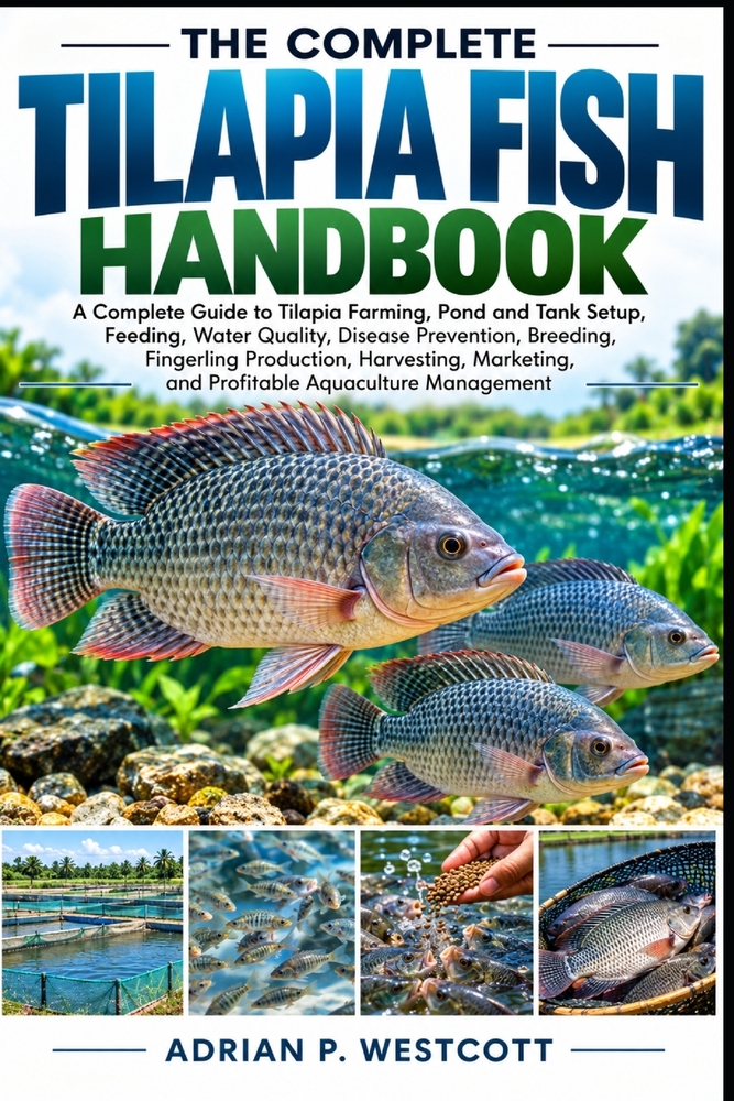 The Tilapia Fish Handbook: A Complete Guide to Tilapia Farming, Pond and Tank Setup, Feeding, Water Quality, Disease Prevention, Breeding, Fingerling cover
