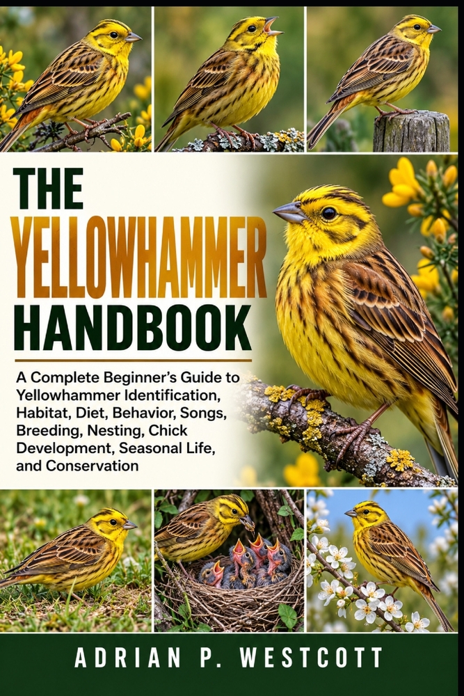 The Yellowhammer Handbook: A Complete Beginner's Guide to Yellowhammer Identification, Habitat, Diet, Behavior, Songs, Breeding, Nesting, Chick Develo cover