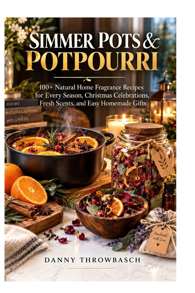 Simmer Pots & Potpourri: 100+ Natural Home Fragrance Recipes for Every Season, Christmas Celebrations, Fresh Scents, and Easy Homemade Gifts cover