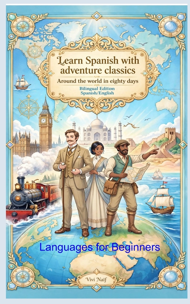 Learn Spanish Spanish with classics adventures: Around the world in eighty days, bilingual edition cover