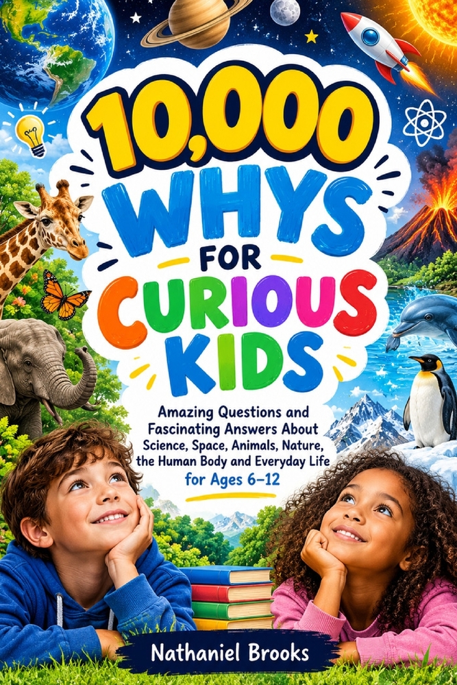 10,000 Whys for Curious Kids: Amazing Questions and Fascinating Answers About Science, Space, Animals, Nature, the Human Body and Everyday Life for Ag cover