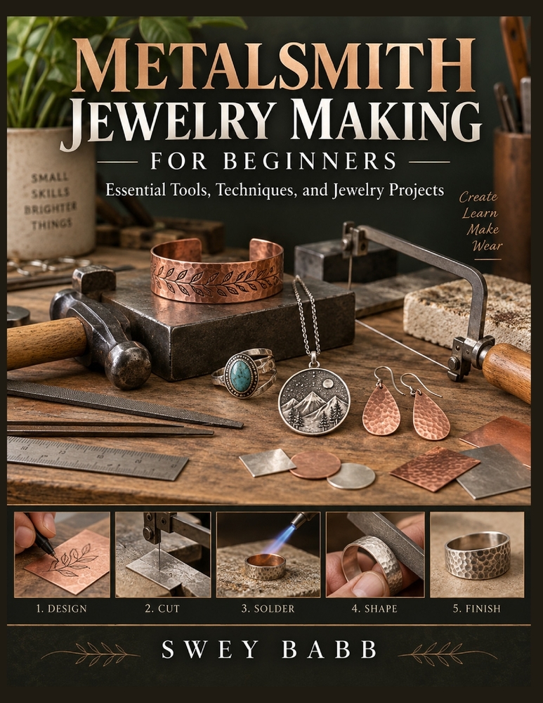Metalsmith Jewelry Making for Beginners: Essential Tools, Techniques, and Jewelry Projects cover