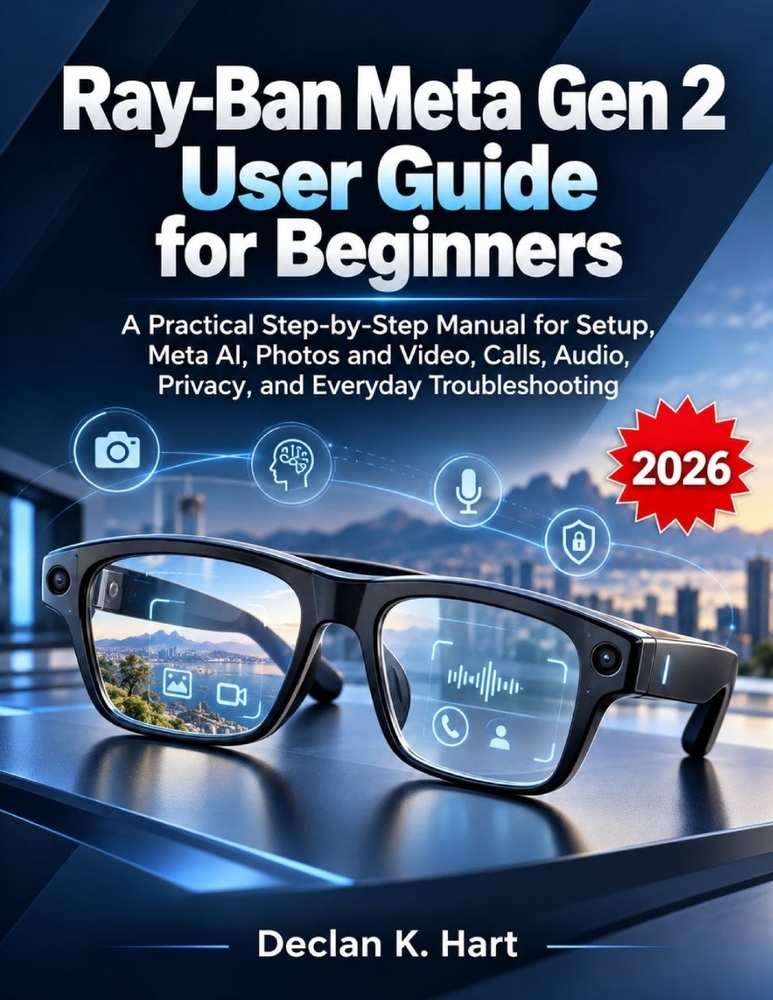 Ray-Ban Meta Gen 2 User Guide for Beginners: A Practical Step-by-Step Manual for Setup, Meta AI, Photos and Video, Calls, Audio, Privacy, and Everyday cover