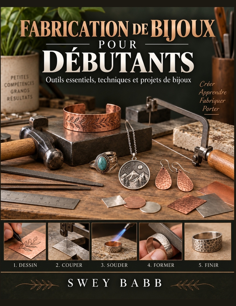 Fabrication de Bijoux Pour Débutants: Outils essentiels, techniques et projets de bijoux cover