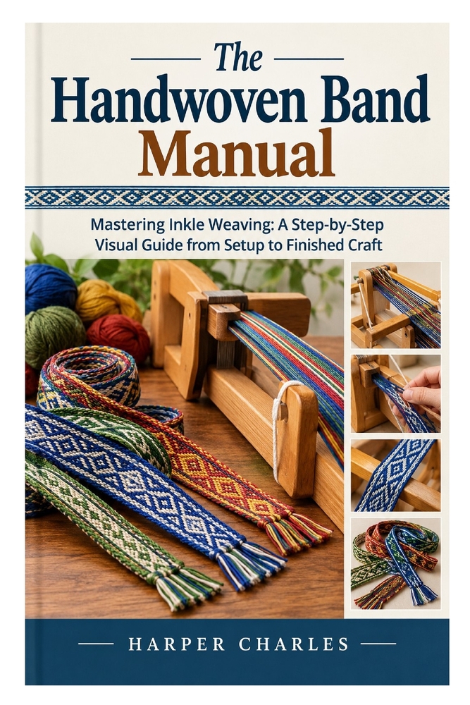 The Handwoven Band Manual: Mastering Inkle Weaving: A Step-by-Step Visual Guide from Setup to Finished Craft cover