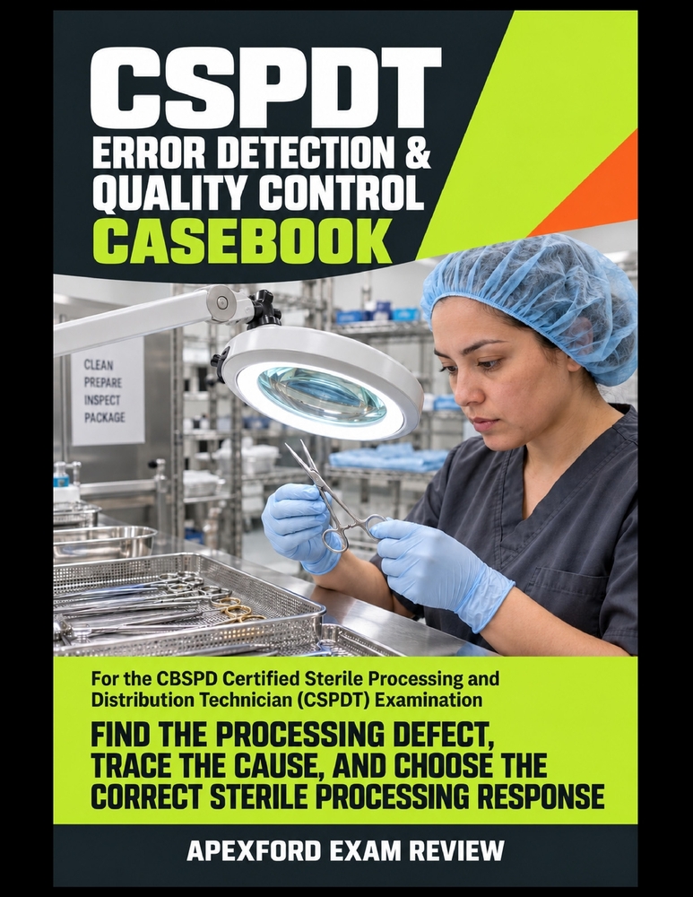 Cspdt Error Detection & Quality Control Casebook: Find the Processing Defect, Trace the Cause, and Choose the Correct Sterile Processing Response cover
