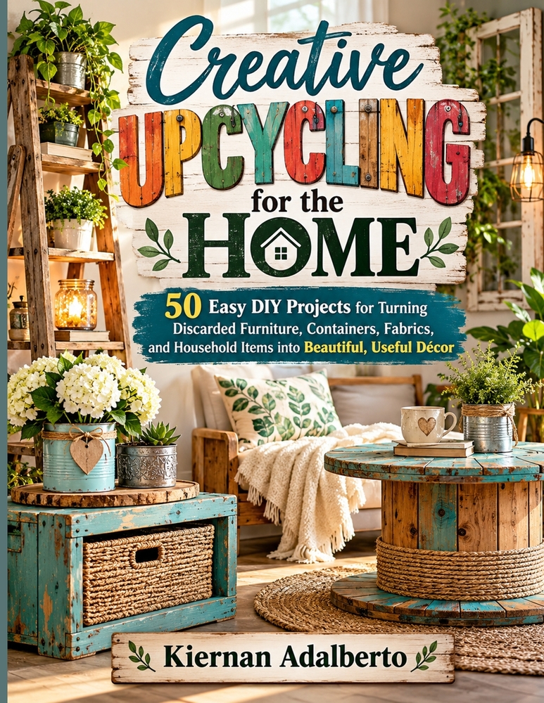 Creative Upcycling for the Home: 50 Easy DIY Projects for Turning Discarded Furniture, Containers, Fabrics, and Household Items into Beautiful, Useful cover