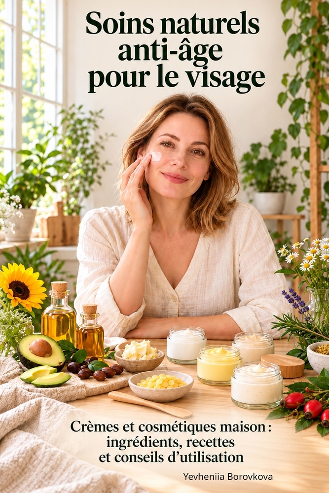 Soins naturels anti-âge pour le visage: Crèmes et cosmétiques maison: ingrédients, recettes et conseils d'utilisation cover