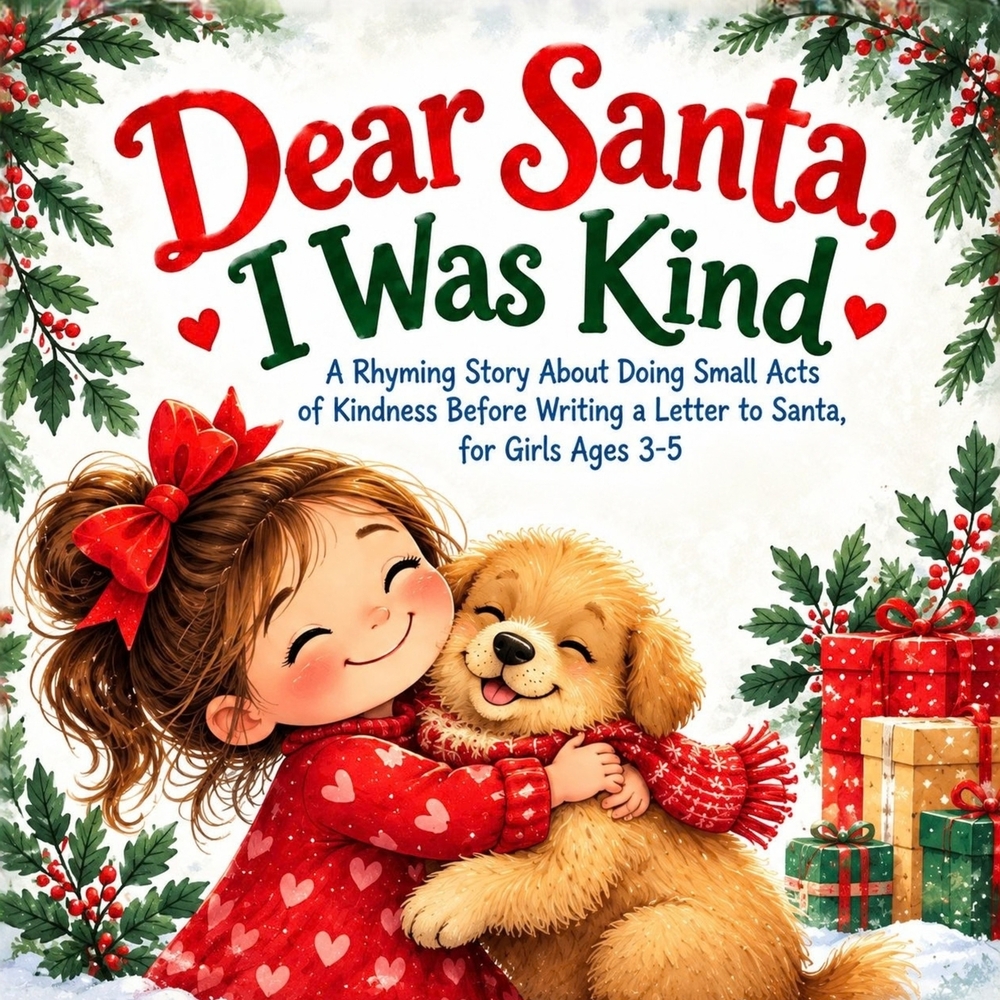 Dear Santa, I Was Kind: A Rhyming Christmas Story About Doing Small Acts of Kindness Before Writing a Letter to Santa, for Girls Ages 3-5 cover