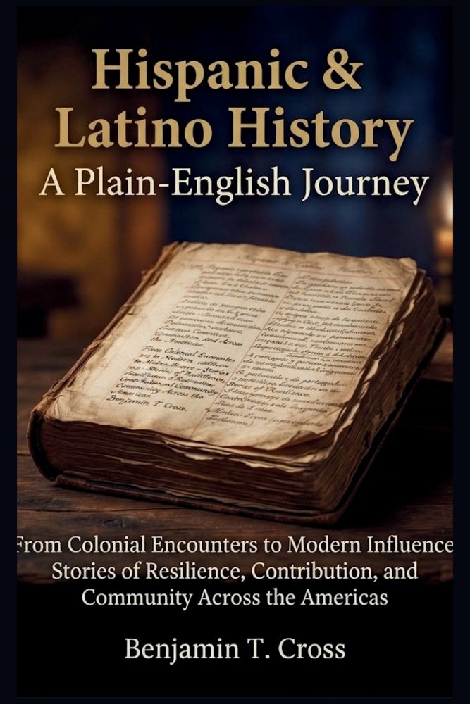 Hispanic & Latino History: A Plain-English Journey: From Colonial Encounters to Modern Influence - Stories of Resilience, Contribution, and Community cover