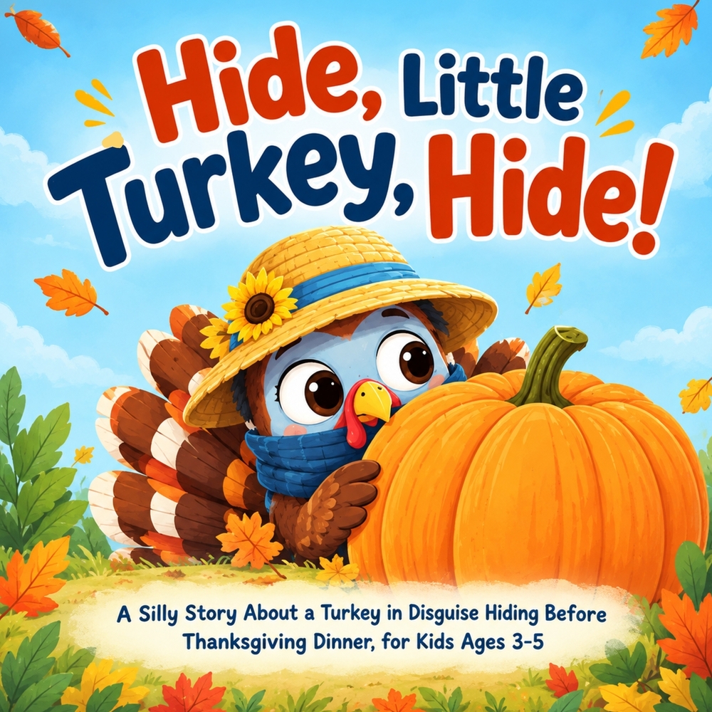 Hide, Little Turkey, Hide!: A Silly Story About a Turkey in Disguise Hiding Before Thanksgiving Dinner, for Kids Ages 3-5 cover