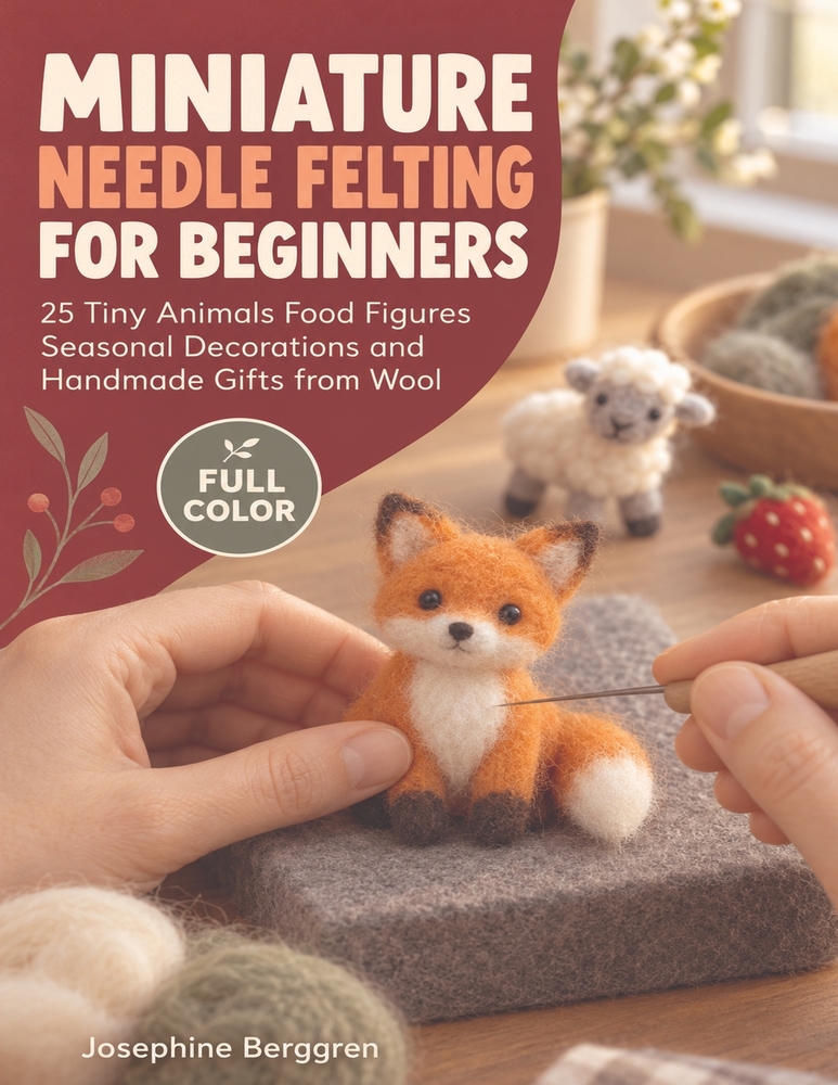Miniature Needle Felting For Beginners: 25 Tiny Animals Food Figures Seasonal Decorations and Handmade Gifts from Wool cover