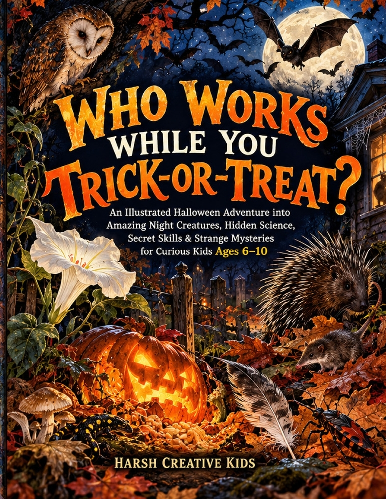 Who Works While You Trick-or-Treat?: An Illustrated Halloween Adventure into Amazing Night Creatures, Hidden Science, Secret Skills & Strange Mysterie cover