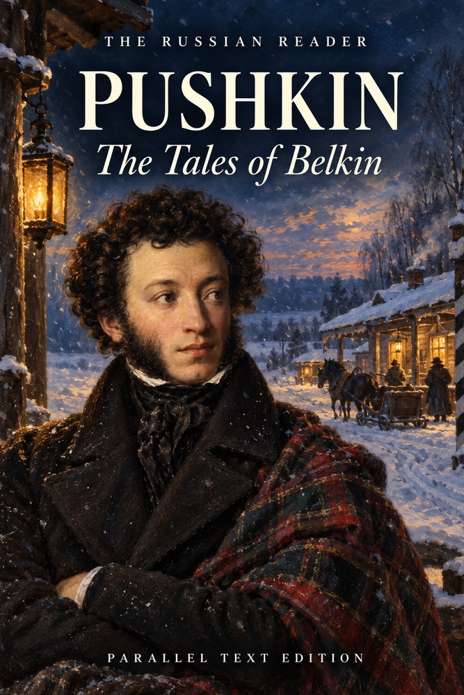 Pushkin: The Tales of Belkin (Translated): A Russian-English Parallel Text with Stress Marks and Word-by-Word Glosses cover