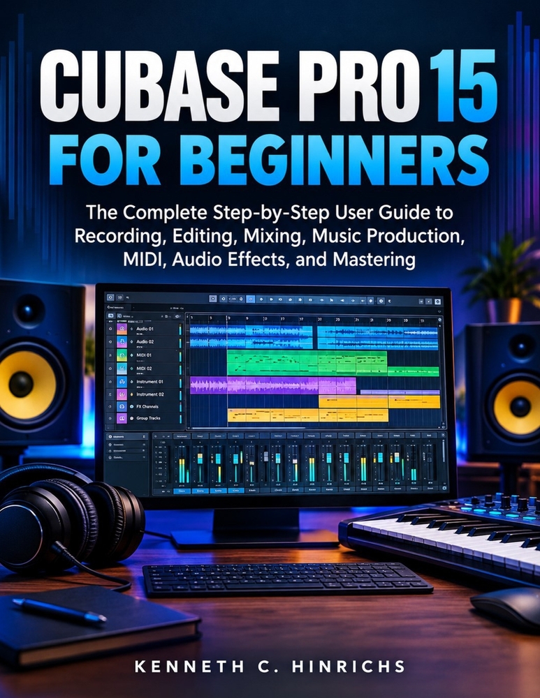 Cubase Pro 15 for Beginners: The Complete Step-by-Step User Guide to Recording, Editing, Mixing, Music Production, MIDI, Audio Effects, and Mastering cover