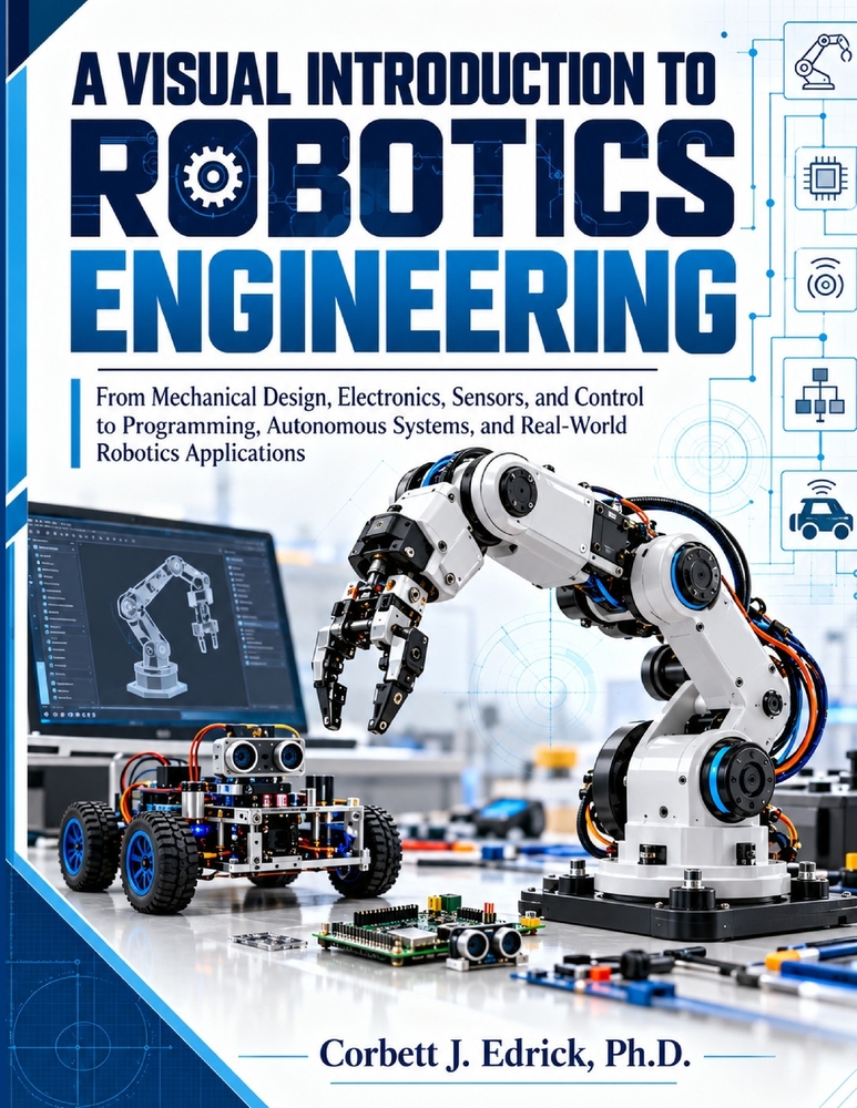 A Visual Introduction to Robotics Engineering: From Mechanical Design, Electronics, Sensors, and Control to Programming, Autonomous Systems, and Real- cover