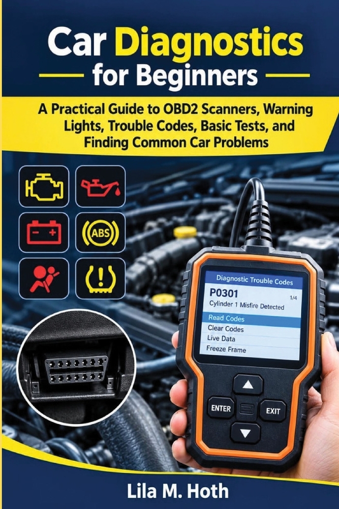 Car Diagnostics for Beginners: A Practical Guide to OBD2 Scanners, Warning Lights, Trouble Codes, Basic Tests, and Finding Common Car Problems cover